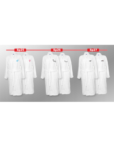 SZLAFROKI BIAŁE Z HAFTEM 2 szt unisex PREZENT z imionami na rocznice ślubu