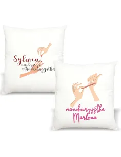 Poduszka Prezent Manikiurzystki Manikiurzystka z Nadrukiem