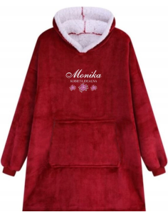KOCOBLUZA BLUZA KOC OVERSIZE Z HAFTEM PREZENT NA ŚWIĘTA dla żony