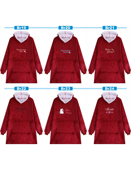 KOCOBLUZA BLUZA KOC OVERSIZE Z HAFTEM PREZENT NA ŚWIĘTA twój napis