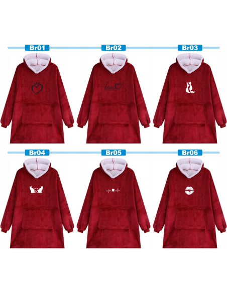 KOCOBLUZA BLUZA KOC OVERSIZE Z HAFTEM PREZENT NA ŚWIĘTA z twoim napisem