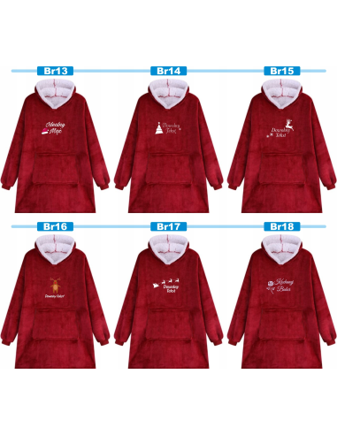 KOCOBLUZA BLUZA KOC OVERSIZE Z HAFTEM PREZENT NA ŚWIĘTA z twoim napisem