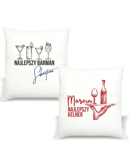 Poduszka Prezent dla Kelnera Najlepszy Kelner z Nadrukiem