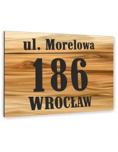 Tabliczka Adresowa Aluminiowa Kolorowe Nadruki 20x30 Numer