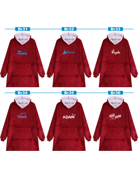 KOCOBLUZA BLUZA KOC OVERSIZE Z HAFTEM PREZENT NA ŚWIĘTA z twoim napisem