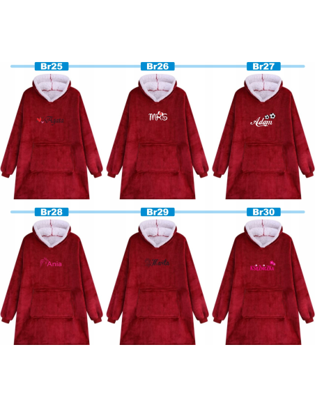 KOCOBLUZA BLUZA KOC OVERSIZE Z HAFTEM PREZENT NA ŚWIĘTA różne wzory IMIĘ