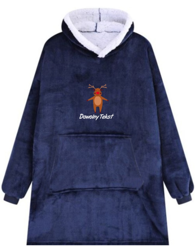 KOCOBLUZA BLUZA KOC OVERSIZE Z HAFTEM PREZENT personalizowany napis grafika