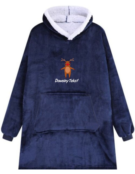 KOCOBLUZA BLUZA KOC OVERSIZE Z HAFTEM PREZENT personalizowany napis grafika