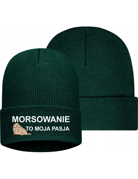 Czapka zimowa TWÓJ WŁASNY HAFT LOGO NAPIS GRAFIKA morsowanie to moja pasja