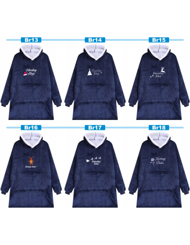 KOCOBLUZA BLUZA KOC OVERSIZE Z HAFTEM PREZENT świąteczny twoje imię napis