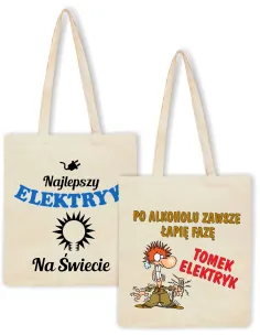 Eko Torba Nadrukiem Prezent Elektryka Personalizowany