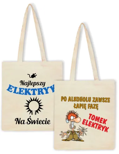 Eko Torba Nadrukiem Prezent Elektryka Personalizowany