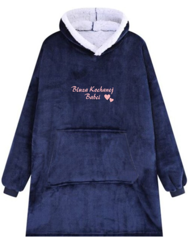 KOCOBLUZA BLUZA KOC OVERSIZE Z HAFTEM PREZENT personalizowany dla babci