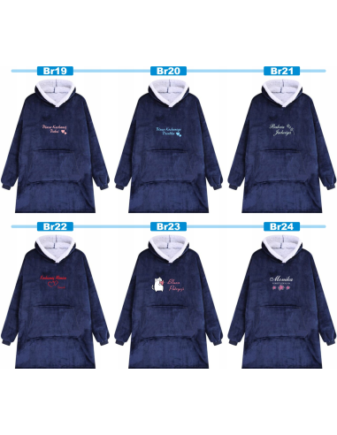 KOCOBLUZA BLUZA KOC OVERSIZE Z HAFTEM PREZENT świąteczny twoje imię grafika