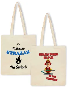 Eko Torba z Nadrukiem Prezent dla Strażaka Personalizowany