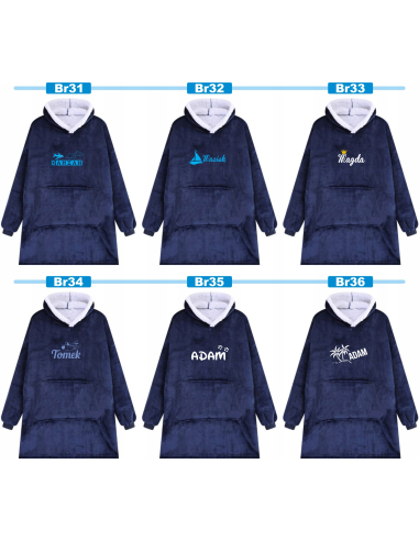 KOCOBLUZA BLUZA KOC OVERSIZE Z HAFTEM PREZENT personalizowany napis grafika