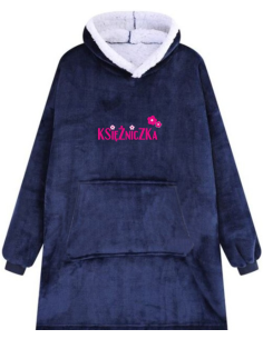 KOCOBLUZA BLUZA KOC OVERSIZE Z HAFTEM PREZENT personalizowany twój napis
