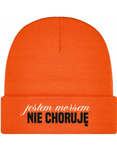 Czapka zimowa TWÓJ WŁASNY HAFT LOGO NAPIS GRAFIKA JESTEM MORSEM NIE CHORUJĘ