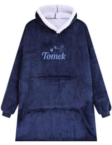 KOCOBLUZA BLUZA KOC OVERSIZE Z HAFTEM PREZENT personalizowany imię tekst