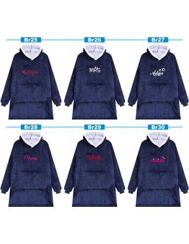 KOCOBLUZA BLUZA KOC OVERSIZE Z HAFTEM PREZENT personalizowany twoje imię