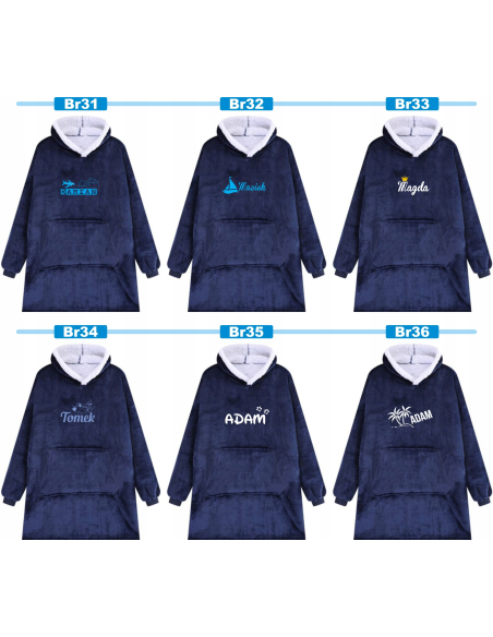 KOCOBLUZA BLUZA KOC OVERSIZE Z HAFTEM PREZENT personalizowany z imieniem