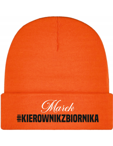 Czapka zimowa TWÓJ WŁASNY HAFT IMIĘ NAPIS kierownik zbiornika DLA MORSA