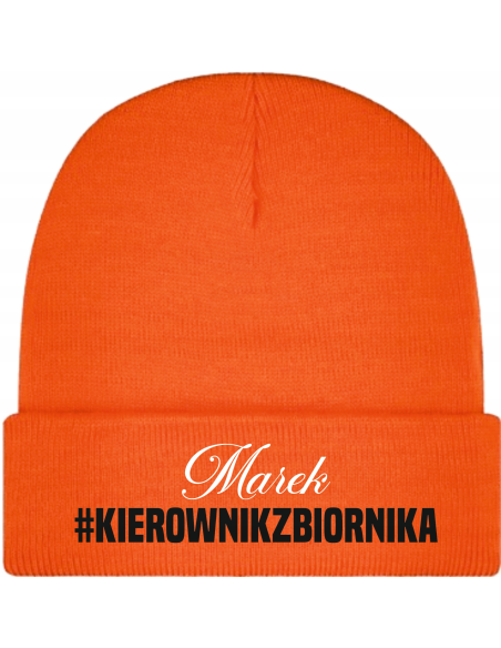 Czapka zimowa TWÓJ WŁASNY HAFT IMIĘ NAPIS kierownik zbiornika DLA MORSA