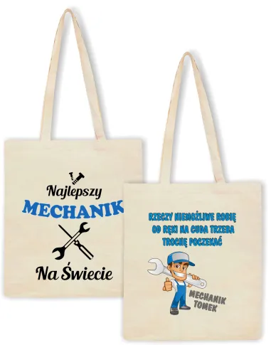 Eko Torba Nadrukiem Prezent Mechanika Personalizowany