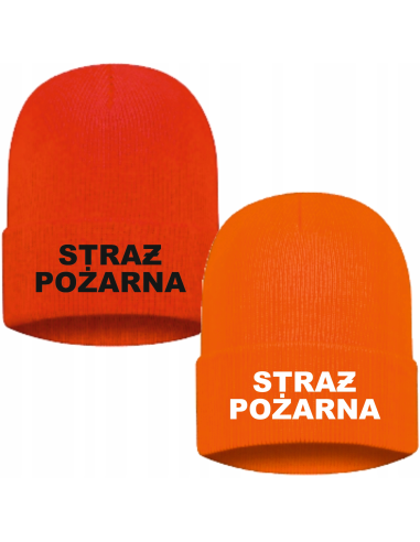 Czapka zimowa strażacka STRAŻ POŻARNA PSP OSP twój haft napis