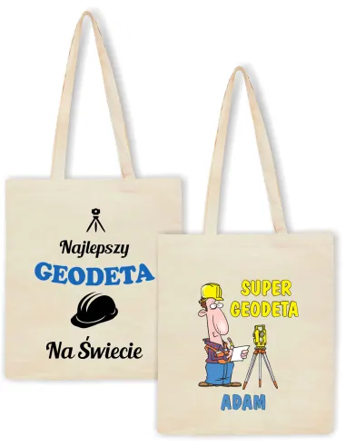Eko Torba z Nadrukiem Prezent dla Geodety Personalizowany