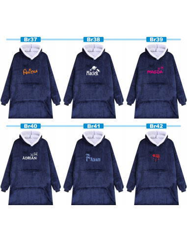 KOCOBLUZA BLUZA KOC OVERSIZE Z HAFTEM PREZENT świąteczny twoje imię tekst