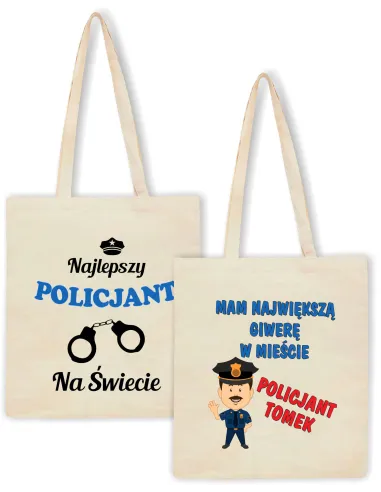 Eko Torba Nadrukiem Prezent Policjanta Personalizowany