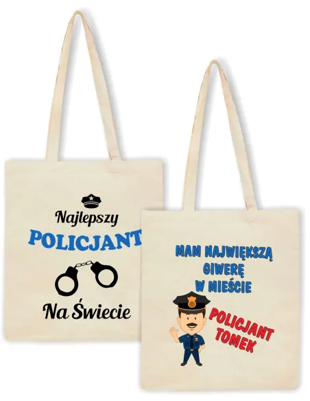 Eko Torba Nadrukiem Prezent Policjanta Personalizowany
