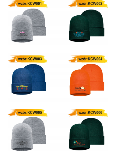 Czapka zimowa twój haft logo napis tekst KGW koło gospodyń wiejskich 10 szt