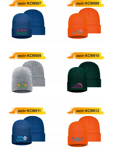 Czapka zimowa twój haft logo napis tekst KGW koło gospodyń wiejskich 20 szt