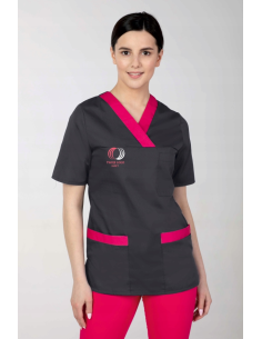 Bluza damska chirurgiczna medyczna firmowa z HAFTEM TWOIM LOGO NAPISEM