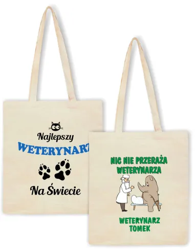 Eko Torba Nadrukiem Prezent Weterynarza Personalizowany