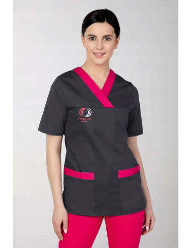 Bluza damska chirurgiczna medyczna firmowa z HAFTEM TWOIM LOGO NAPIS 10 szt