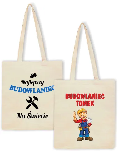 Eko Torba Nadrukiem Prezent Budowlańca Personalizowany