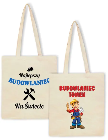 Eko Torba Nadrukiem Prezent Budowlańca Personalizowany