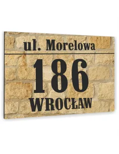 Tabliczka 40x30 cm Adresowa Numer Domu Szyld Aluminium