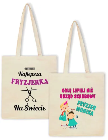 Eko Torba Nadrukiem Prezent Fryzjerki Personalizowany