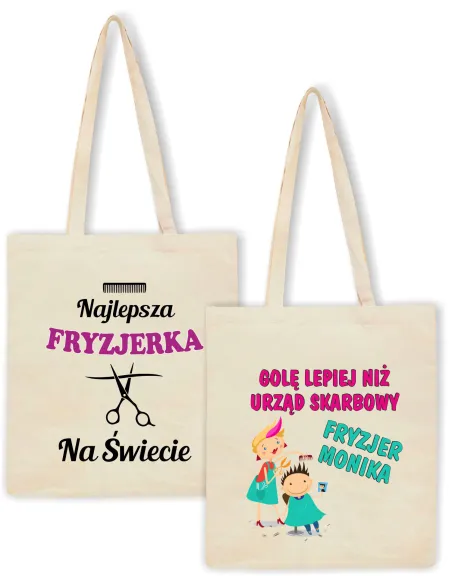 Eko Torba Nadrukiem Prezent Fryzjerki Personalizowany