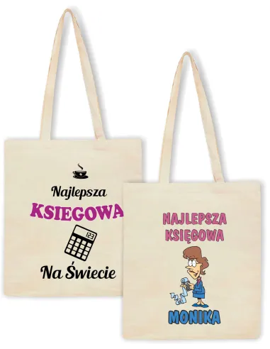 Eko Torba Nadrukiem Prezent Księgowej Personalizowany