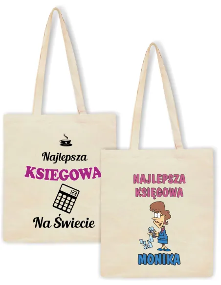 Eko Torba Nadrukiem Prezent Księgowej Personalizowany