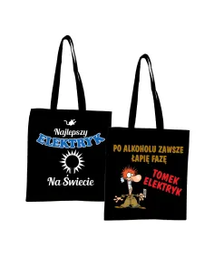 Eko Torba z Nadrukiem Prezent dla Elektryka Personalizowany