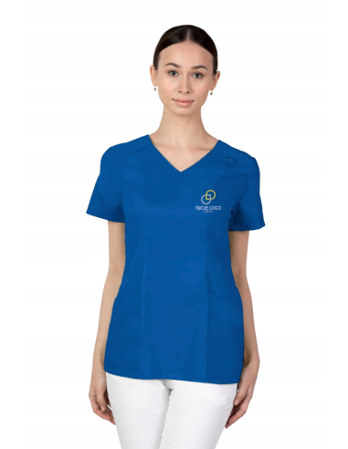 Bluza medyczna stomatologiczna damska HAFT z TWOIM LOGO NAPISEM 10 sztuk