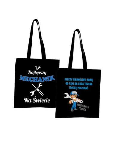 Eko Torba z Nadrukiem Prezent dla Mechanika Personalizowany