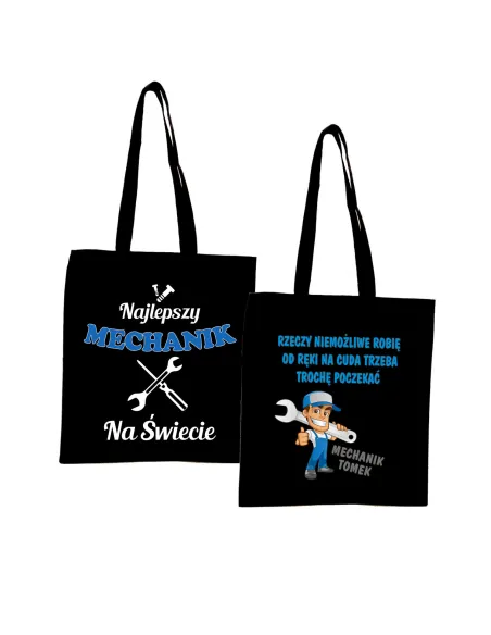 Eko Torba z Nadrukiem Prezent dla Mechanika Personalizowany