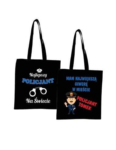 Eko Torba z Nadrukiem Prezent dla Policjanta Personalizowany